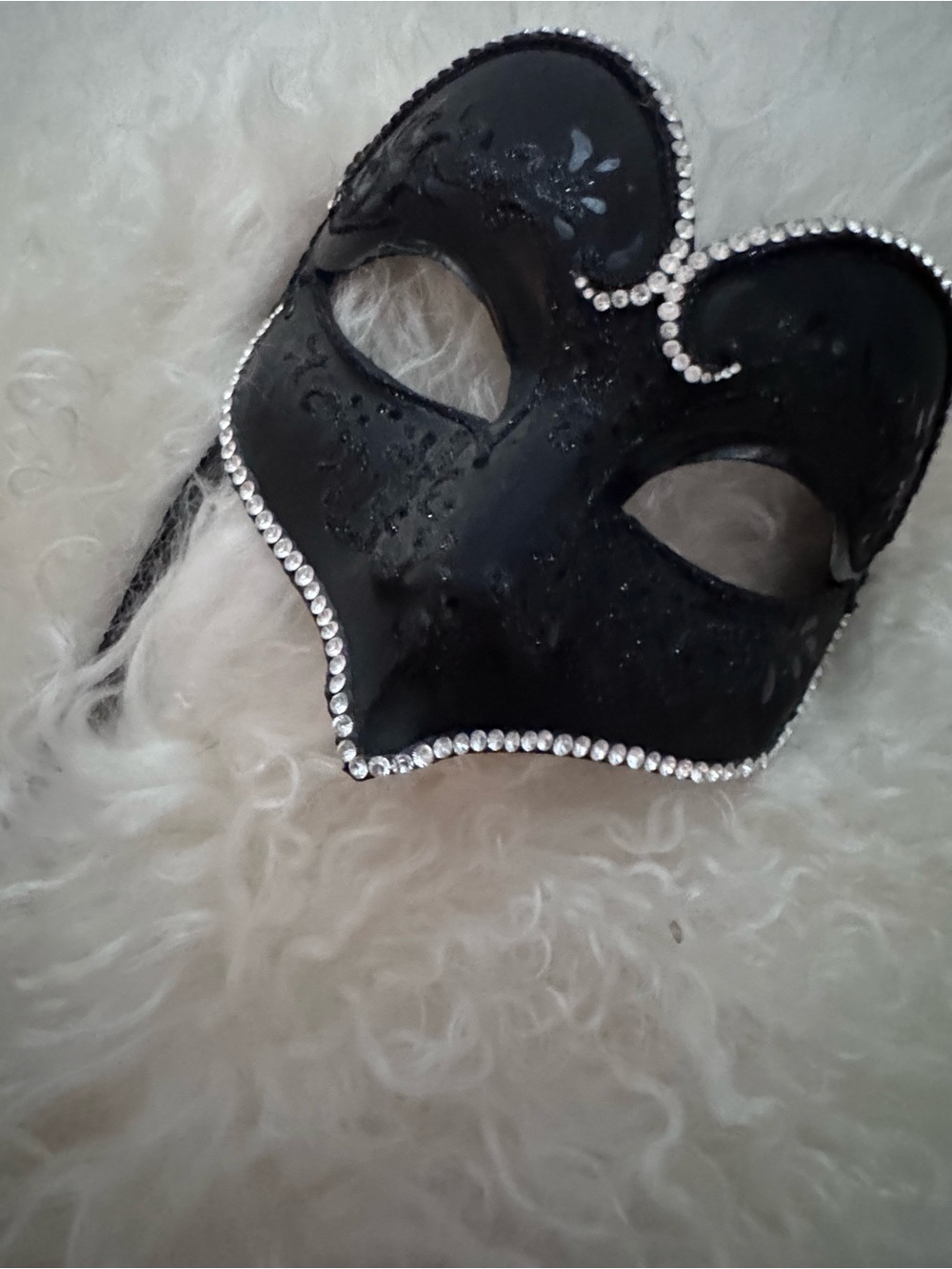 Authentic Italian-made "Zerman" Venetian masquerade handheld mask